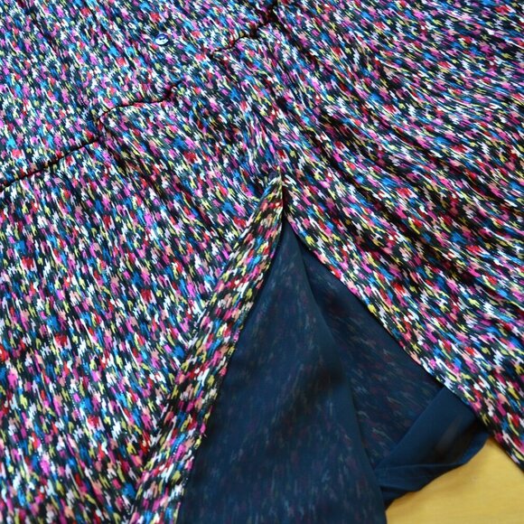 Designer Women's Multi Metallic Long Tiered Shirt Dress Size S - Picture 5 of 14